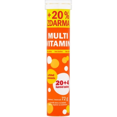 Vitar Multivitamín 24 ks šumivé tabliety pomaranč 72 g