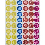 APLI Етикет, за отстъпка, 24 мм, кръгъл, цветен, apli, 240 етикета/пакет, -20-50 101232 (101232)