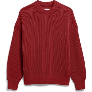 ARMEDANGELS Дамски пуловер ARMEDANGELS Women's Vanisé Rib Knit Sweater Jumper - Velvet Red / Light Velvet Red (117-4048-0212)