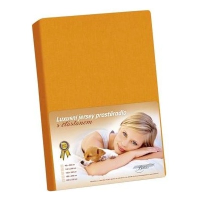 Bellatex plachta jersey s elastanom oranžová 160x200