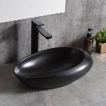 Inter Ceramic ПОРЦЕЛАНОВ УМИВАЛНИК ICB 493B ВЪРХУ ПЛОТ 49x26x14.5см ЧЕРЕН МАТ (ICB 493B)