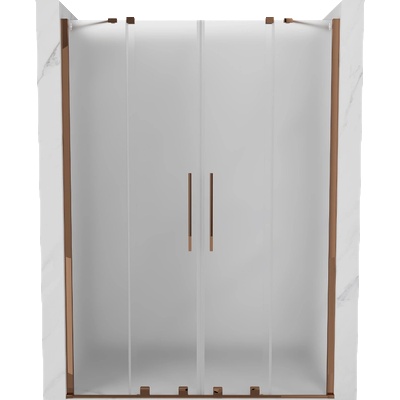 Mexen Velar Duo плъзгащи се душ врати 160 см, матирани, розово злато - 871-160-000-32-60 (871-160-000-32-60)