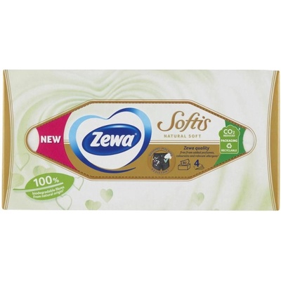 Zewa Softis Natural Soft papírové kapesníčky 4-vrstvé 80 ks – Zboží Dáma