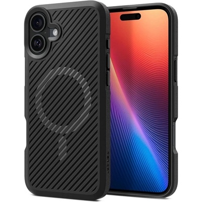Spigen iPhone 16 SPIGEN CORE ARMOR MAG Силиконов удароустойчив протектор за телефон, MagSafe, черен ACS08221 (ACS08221)