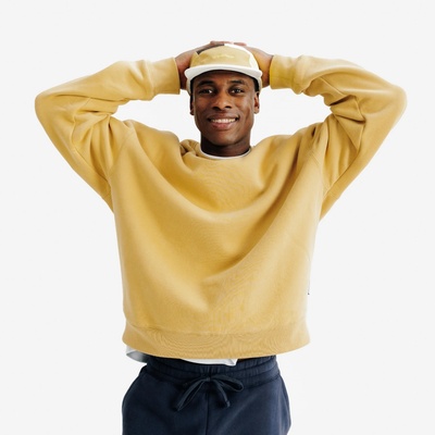 DECATHLON mikina s kulatým výstřihem béžová