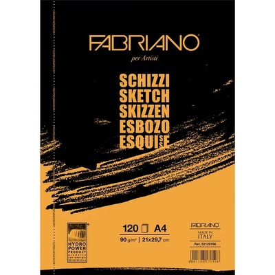 Fabriano SCHIZZI - skicovací blok A3, 90 g, 100 listů, drátěná vazba