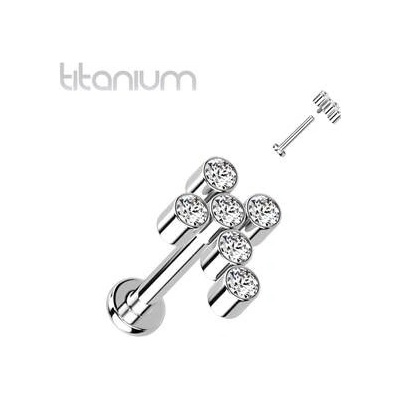 Šperky4U piercing do brady/ucha titan TIT1201C-1208