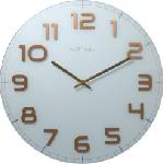 NeXtime Стенен часовник Classy Round медно-бял (8817wc)