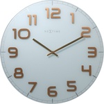 NeXtime Стенен часовник Classy Round медно-бял (8817wc)
