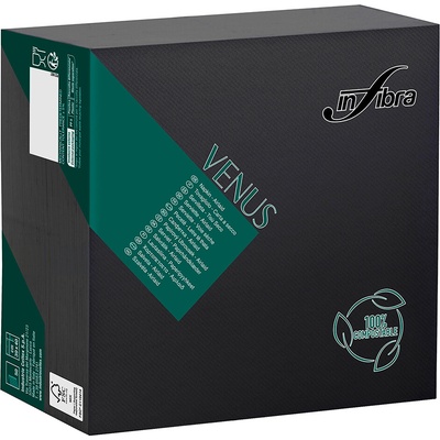 Celtex Ubrousky INFIBRA Venus Airlaid textilní BIO černá 40x40cm 50ks