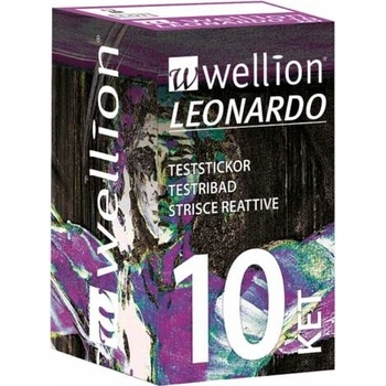 Wellion LEONARDO KET Prúžky testovacie 1 balenie 10 ks