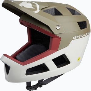 Endura Каска за велосипед Endura Singletrack Full Face MIPS туид зелена