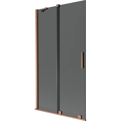 Mexen Velar двукрилен плъзгащ се душ параван 100 x 150 cm, графит, четкована мед - 896-100-000-41-65 (896-100-000-41-65)