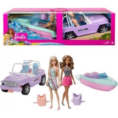 Barbie Motorový čln a SUV s mi