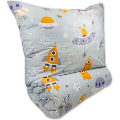 Brotex krep obliečky Vesmírne UFO 140x200 70x90