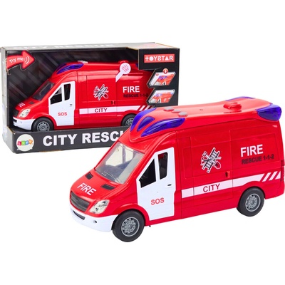 mamido Požiarne autíčko s efektmi a trecím pohonom červené