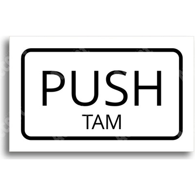 ACCEPT Tabulka SEM - TAM - typ 35 (80 x 50 mm) - bílá tabulka - černý tisk