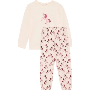Minymo Детско ежедневно термо бельо Minymo Kid's Pyjamas L/S Set AOP 124271 Everyday base layer - White Swan - размер 128 (EU) (714-1859-0118)