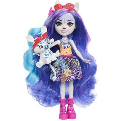 Mattel Enchantimals deluxe bábika Zemirah zebrová