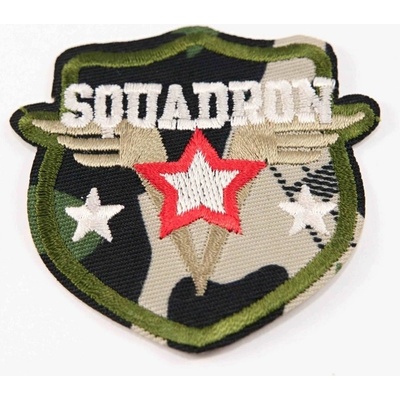 Nažehľovacia záplata - SQUADRON - rozmer 6 cm x 6 cm - khaki