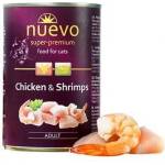 nuevo Chicken & Shrimps Adult - консерва за котка с пиле и скариди 400 г