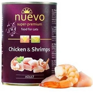 nuevo Chicken & Shrimps Adult - консерва за котка с пиле и скариди 400 г