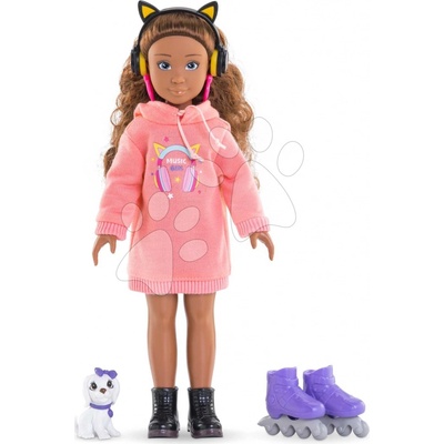 Corolle Melody Music & Fashion Set Girls s dlhými hnedými vlasmi 28 cm 4 doplnky