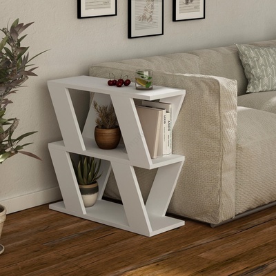 Asir Странична маса LAZENA 57x60 cм бяла (AS0657)
