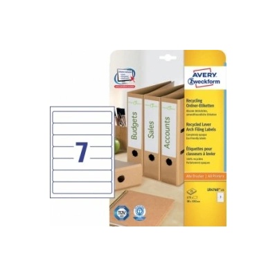 avery zweckform Etikety univerzálne na zakladače 38 x 192 mm Avery A4 25+5 hárkov
