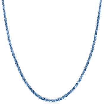 SAVICKI Тенис колие Luminy 3, 0 мм: бяло злато, сини сапфири