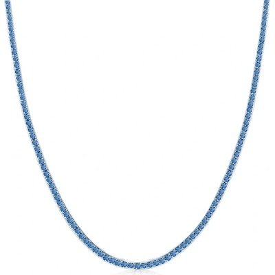 SAVICKI Тенис колие Luminy 3, 0 мм: бяло злато, сини сапфири