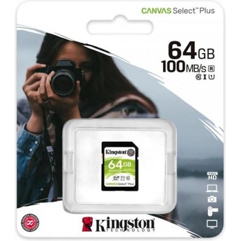 Kingston SDXC Canvas Select Plus 64GB C10/UHS-I SDS2/64GB/MKS64GCP