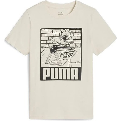 Тениска Puma Ess+ Mid 90S Graphic short sleeve T-shirt - Beige (Alpine Snow)
