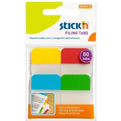 Stick`n Stick'n Самозалепващи се индекси, PVC, 38 x 25 mm, 4 цвята, (1040160054)