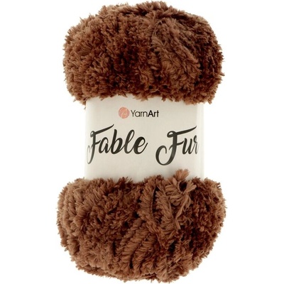 YarnArt Fable Fur 986 tmavo hnedá