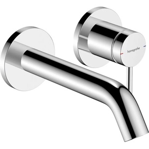 Hansgrohe Tecturis S - Смесител за мивка за вграждане, с изпразнител, за двуотворен монтаж, EcoSmart, хром 73350000 (73350000)
