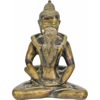 Sanu Babu Buddha Shakti, mosazná socha, 22x21x27cm
