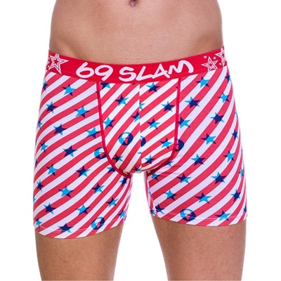 69slam Мъжки боксерки 69SLAM Fit Bamboo Logo & Lines 69slam | Cherven Mnogotsveten | МЪЖЕ | S