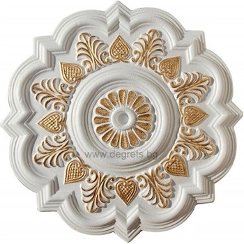 Image 1 of Розетка от стиропор 82260 бял-злато Ф 53