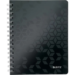 Leitz Спирална тетрадка на каре LEITZ Wow A/5 80 страници черна 46410095 (46410095)