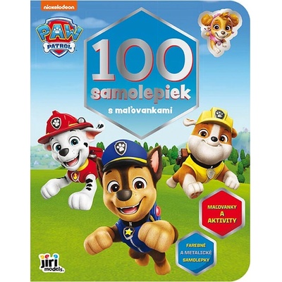 100 samolepiek s maľovankami Paw Patrol