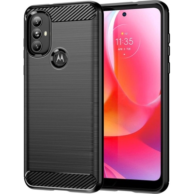HQWear Кейс Carbon Case Flexible за Motorola Moto G Power 2022, Черен (9145576240113)