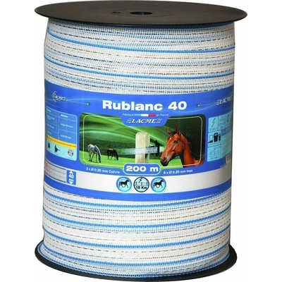 Lacme Ohradníková páska RUBLANC 40 mm 200 m bílo-modrá
