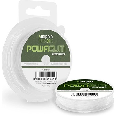 Feeder Guma Delphin Reaxe PowaGUM Absorber Číra 0,8mm 6kg 10m