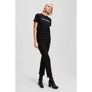 Karl Lagerfeld Памучна тениска ELONGATED LOGO (A3W17102)