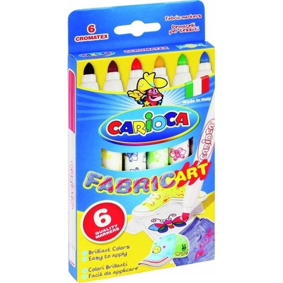 Fixky na textil 6 farieb Carioca Fabric