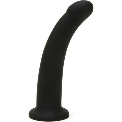 Me You Us 6″ Curved Silicone čierne silikónové dildo s prísavkou 15,5 x 3,3 cm