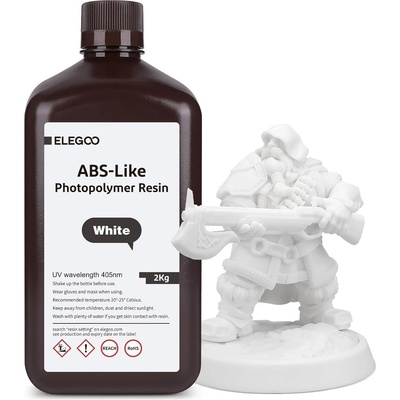 Elegoo ABS-like Resin 2KG, White (50.103.0173)