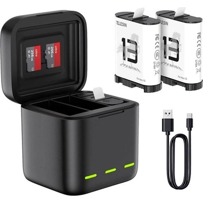 Telesin Tříkanálová nabíječka baterií pro GoPro Hero 13 Black S0-BCG-10-TGP – Zboží Živě