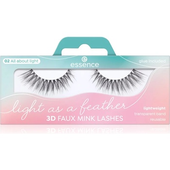 essence Light as a feather 3D faux mink изкуствени мигли 02 All about light 1 чифт